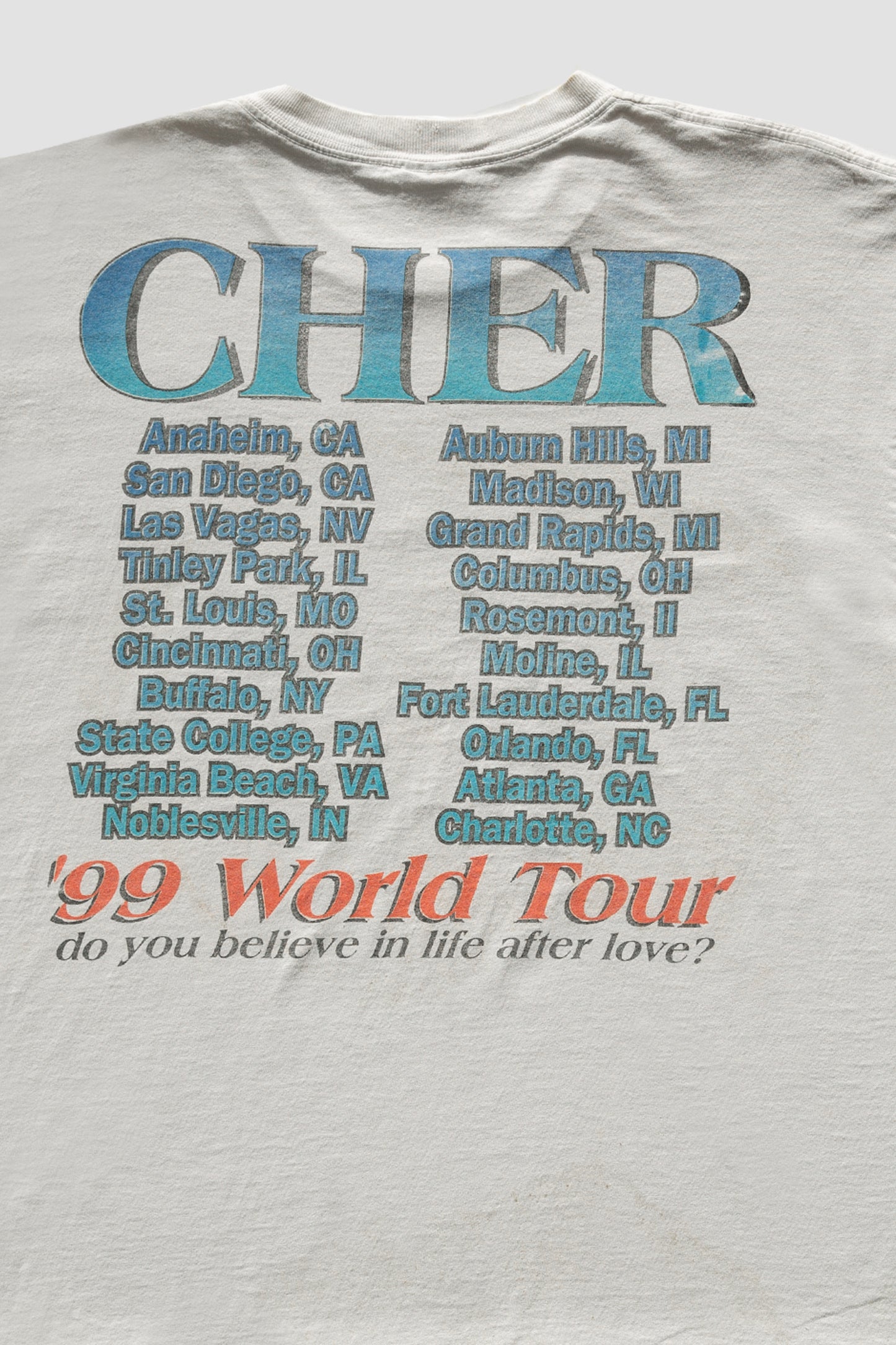 Cher 1999 World Tour Tee